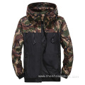 Hot Sale Men's Camo Patchwork Windbreak Jacket Custom